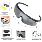 Тактические защитные очки Xaegistac с 3 линзами (Black Frame) - изображение 2