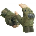 Перчатки тактические Oakley беспалые армейские Green M - изображение 5