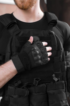 Тактические перчатки без пальцев BEZET L черные - изображение 3