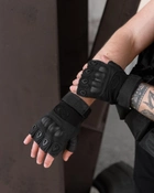 Тактичні рукавиці без пальців BEZET M чорні - зображення 1