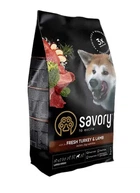 Сухий корм для собак великих порід Savory зі свіжим м'ясом індички та ягняти