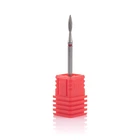 Фреза алмазная Nail Drill для обработки кутикулы (Пламя), 243 021R, диаметр 2,1 мм. (красная насечка)