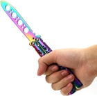 Нож трюковой цветной (градиент) тренировочный не острый для трюков детский - изображение 9