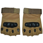 Перчатки тактические COMBAT без пальцев размер XL летние цвет песочный штурмовые - изображение 9