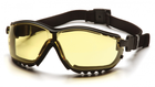 Тактичні окуляри з можливістю установки диоптрической вставки Pyramex V2G amber жовті - зображення 1