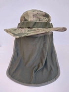 Панама тактическая с защитой на шею, шляпа с платком на шею, камуфляж - изображение 3