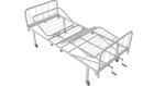 Ліжко медичне функціональне АТОН КФ-4-МП-БМ-К75 з металевими бильцями та колесами 75 мм - зображення 1