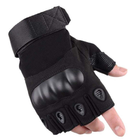 Перчатки беспалые с защитой запястья Bezet Tactical Gloves (черные, размер M) - изображение 1