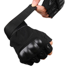 Перчатки беспалые с защитой запястья Bezet Tactical Gloves (черные, размер M) - изображение 4
