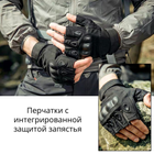 Рукавички безпалі із захистом зап'ястя Bezet Tactical Gloves (чорні рукавиці, розмір M) - зображення 6