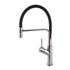 Смеситель для кухни с гибким изливом Globus Lux DENVER Flex GDF-32-08-01 однорычажный, латунь, черный