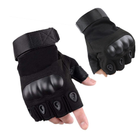 Тактичні рукавички безпалі із захистом зап'ястя Bezet Tactical Gloves (чорні, розмір XL) - зображення 1