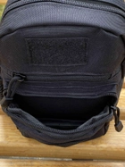 Сумка-рюкзак тактическая однолямочная через плечо Tactic Backpack Черная (TB-11023) - изображение 3