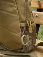 Сумка-рюкзак тактическая однолямочная через плечо Tactic Backpack Бежевый (TB-11024) - изображение 5