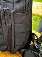 Сумка-рюкзак тактическая однолямочная через плечо Tactic Backpack Черная (TB-11023) - изображение 7