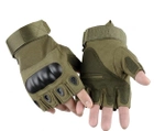 Тактические беспалые перчатки Edsy ZS-01 L Хаки - изображение 2