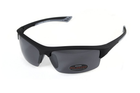 Очки поляризационные BluWater Daytona-1 Polarized (gray) серые в черно-серой оправе - изображение 1