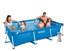 Бассейн каркасный Intex Small Frame 3834 л 300х200х75 см с насосом 3785 л/ч тентом и подстилкой Синий (IP-168335)