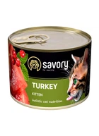 Влажный корм для котят Savory с индейкой 200 г