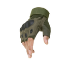 Перчатки тактические Primo Military беспалые, размер L - Army Green Primo зеленый - изображение 4