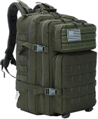 Военно-тактический рюкзак для мужчин и женщин 45L с пружинной системой, Цвет: Хаки
