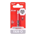 Бита для шуруповерта Shockwave Impact Duty Milwaukee TX25 x 50 мм 1шт (4932430881)