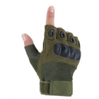 Защитные тактические перчатки , без пальцев ( размер L ) в цвете олива - изображение 3