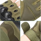Захисні тактичні рукавички, без пальців (розмір L) у кольорі олива - зображення 5