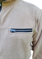 Військова кофта чоловіча, захисна фліска тактична койот Reis XL - зображення 4