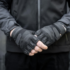 Тактические перчатки,беспалые, без накладки, Black S - изображение 1