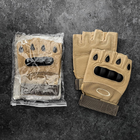 Тактические перчатки, беспалые, с накладкой, Cayote L - изображение 5