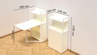 Стол книжка с этажеркой Практик 1 Ferrum-decor 1200x640x990 Белый металл ДСП Белый 16 мм (PRA108)