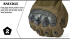 Перчатки тактические COMBAT без пальцев размер L летние цвет хаки со вставками штурмовые - изображение 10