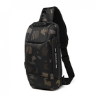 Ozuko 9223 Камуфляж универсальный, тактический рюкзак с одной лямкой, антивандальной защитой, влагостойкий - изображение 1