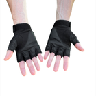 Тактические перчатки военные с открытыми пальцами Армейские перчатки с косточками цвет черный размер М 1 пара - изображение 6