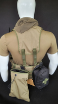 Пояс тактичний з плечовими ременями (військово тактовне розвантаження РПС ремінно плечова система) олива хакі - зображення 6