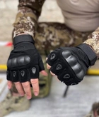 Тактические перчатки беспалые Oakley (велорукавицы, моторукавицы) Черные XL - изображение 1