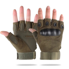 Тактические перчатки беспалые Oakley (велорукавицы, моторукавицы) Олива XL - изображение 1