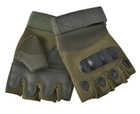 Тактические перчатки беспалые Oakley (велорукавицы, моторукавицы) Олива XL - изображение 4