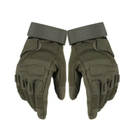 Перчатки тактические с закрытыми пальцами летние с косточками Хаки - изображение 1