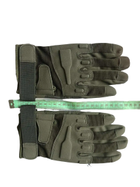 Перчатки тактические с закрытыми пальцами летние с косточками Хаки - изображение 2