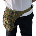 Тактическая армейская набедренная сумка 27х30х8 см Оливковый - изображение 5