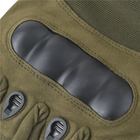 Летние тактические перчатки с открытыми пальцами с косточками Темный Хаки - изображение 5
