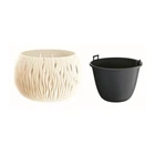 Горшок для цветов Prosperplast Sandy Bowl с вкладышем 29х19см кремовый (23063-728)