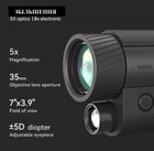 Цифровой прибор ночного видения монокль Mileseey NV20 5-х кратный zoom с функцией записи для охотников и рыбаков Черный - изображение 3