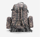 Рюкзак тактический армейский камуфляжный пиксельный серый 56 литров з сумочками - изображение 3
