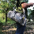 Рюкзак тактический армейский камуфляжный пиксельный серый 56 литров з сумочками - изображение 10
