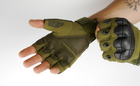 Тактические перчатки беспалые Green XL - изображение 2