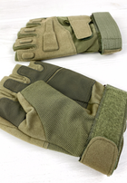 Перчатки армейские Combat Green беспалые военные L - изображение 3