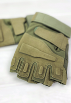 Перчатки армейские Combat Green беспалые военные L - изображение 4
